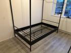 Bed 120x200cm met frame kleur zwart 