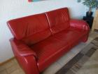 Bordeau rood leren 2,5 zitbank