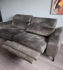 3 zits microleder bank + elektrisch relaxfunctie