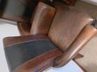 Gratis afhalen 2 mooie leren eetstoelen