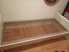 Wit bedframe met lattenbodem (1 persoons)