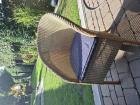 4 rieten tuin/kamerstoelen