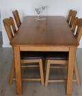 Massief blank eiken eethoek