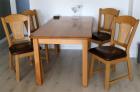 Massief blank eiken eethoek