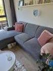 Bank chaige lounge links - kleur grijs